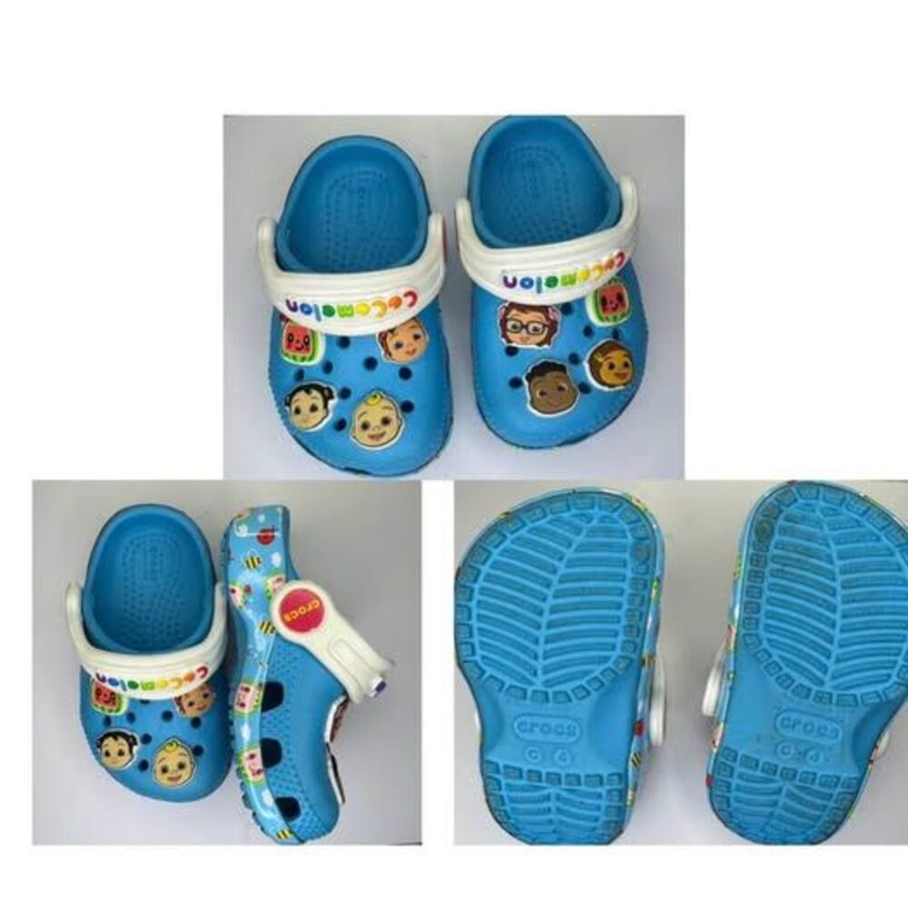 Crocs Cocomelon Toddler Clogs Blue Croslite Shoes Size C4 208272-4JL
